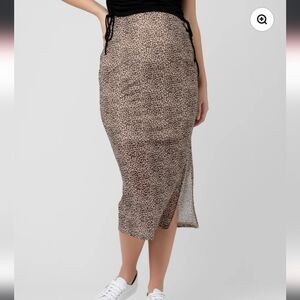 Ripe Maternity Leopard Print Midi Skirt
